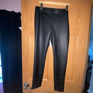 NWT Black Pleather Express Leggings